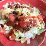 まーさんもげSUN - 料理写真:お料理は９点選べるので、「タコライス・ハーフ」を２人前で…