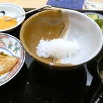 澤田 - 煮えばなご飯　琵琶鱒漬け　止め椀　香の物　