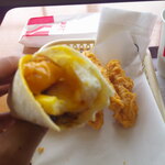 ケンタッキーフライドチキン - クリスピー1ピース半額✖️10 ＆ アイスティーS 氷抜き ＆ とろ～り月見ツイスター ＆ おもちカスタードの月見パイ