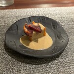 sardexka - にんじんのテリーヌ、イベリコチョリソームール貝ソース