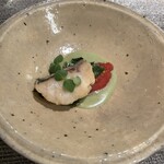 sardexka - クロムツのフリット モロヘイヤソース