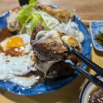 ナカガワ☆スエ食堂 - 肉の味が濃い、美味しい赤身のハンバーグ！