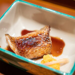 礼讃 - 赤ムツ　タレ焼き　黄身おろし　はじかみ
