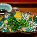 礼讃 - 料理写真:クエ（山口周防）　ふぐ葱　山葵　醤油