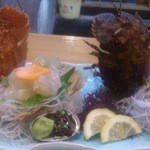 魚将　さかなちゃん - ぞうり海老＆パッチン海老の活き造り