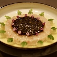 CIRPAS - 枝豆のパンナコッタ コンソメジュレ 甘海老のタルタル キャビア
