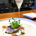 Chez Tetsu - 鰆のミキュイ＆スパークリングワイン