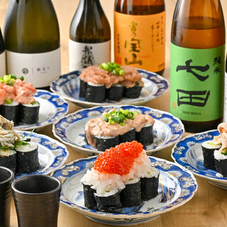 酒肴を巻物仕立てで愉しむ。円相ならではの創作寿司“あて巻き”