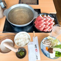 銀座しゃぶ通 マロニエゲート店 - 黒豚ウデしゃぶセット　1200円