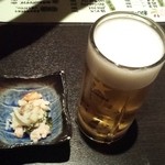 たけとんぼ - ビールとお通し