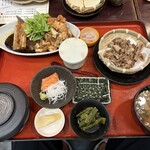 小魚阿も珍 - よくばりちーいか天定食　茶碗蒸し付き