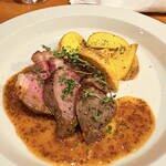 ななくさ食堂 - 仔羊（ベビーラム）ランプ肉口ビ焼き
            フライドポテト添え100g (2,200円)