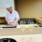 THE SUSHI TOKYO 旬 - ◆藤原さんとクランプ　リースリングワイン
