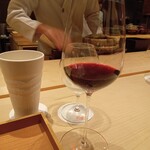 御料理 一燈 - 赤ワイングラス