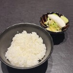 煌 焼肉 - 新潟県産 新之助と季節野菜漬物