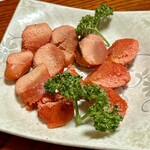 宴庵 ふるや - タラコ炙ってもらいました！メニューにないかも。