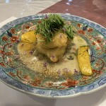 三笠鮨 - カリカリの揚出し穴子！雲丹がのってます！