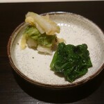 天婦羅 くすのき - 香の物