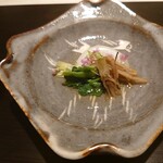 天婦羅 くすのき - 根芹と蕪のお浸し