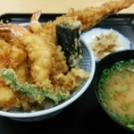 日本橋 天丼 金子半之助 本店 - 江戸前天丼 980円 味噌汁 120円