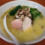 福の神食堂 - 鶏白湯茸そば2014.11