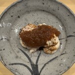 鮨 奥 - 白子焼き 玉葱ソース