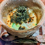 天ぷら たけうち - ⑦北海道毛蟹と岩海苔の茶碗蒸し