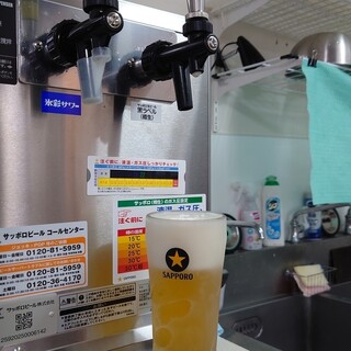 生ビールは黒ラベル◎毎日洗浄で最高の一杯