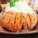 豚珍館 - 料理写真:上ロースかつ定食（1,650円） 豚汁に変更（+150円）