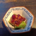 レストラン酢重正之 - お通し(胡瓜に醤油豆)