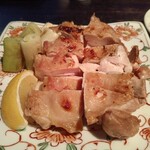 レストラン酢重正之 - 鶏もも肉の粗塩焼き
      　黒七味風味