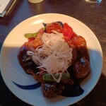 レストラン酢重正之 - 彩り野菜と豚肉の黒酢炒め