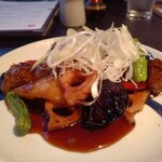 レストラン酢重正之 - 彩り野菜と豚肉の黒酢炒め