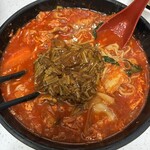 龍亀 - 韓国風五目そば→なめ茸