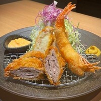 大海老フライと国産豚のミルフィーユ2種盛りセット