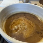 長男、もんたいちお - 汁。構成員は、豚ひき肉。今日は最初からぬるかった。2分後、追いチンをお願いしました。