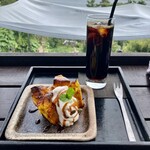 和カフェ たらそ - かぼちゃのパンプリン、アイスコーヒー