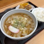 おかだうどん - きしめん定食　¥750