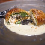 Chisou Nishi Kenichi - Fresh Shirasu with Onion and Shiso in Puff Pastry