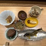 柚木元 - 子持ち鮎、色々茸､栗