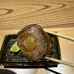 柚木元 - 一口で食べられる松茸のすき焼き