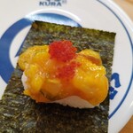 無添くら寿司 - 料理写真:ウニフェアだと言うから行ってみた。ウニ手巻き？てあったから注文したけどウニじゃなく。なんかをウニで和えたものだった笑