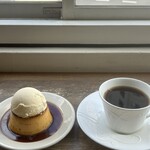 2F coffee - 新富ブレンド ¥600
            プリン(アイスクリームのせ)¥750