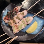 串若丸 - ◯明太焼き、柚子胡椒、ワサビ　各400円　税別