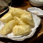 隠れ酒場もぐら - マコモダケの天ぷら