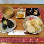 染谷商店 - だし巻玉子定食(おにぎりバージョン)