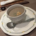 竹田屋 - ランチ　マッシュルームのポタージュ
