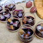 メロディア - マロンパンナコッタ カシスのソース