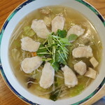 京枡 - 料理写真:浜直送フグの麺（￥1100税込み）