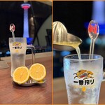 京鴨一羽買いと京のおばんざい 市場小路 - ■Wレモンサワー ¥825